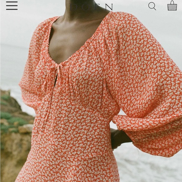 Doen Dresses & Skirts - DOEN ORTENSIA DRESS IN ORANGE HILLSIDE BLOOM in like new condition
